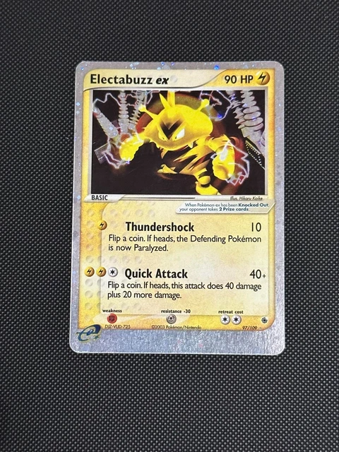 Carta Pokémon Electabuzz 97/109 EX Rubino e Zaffiro