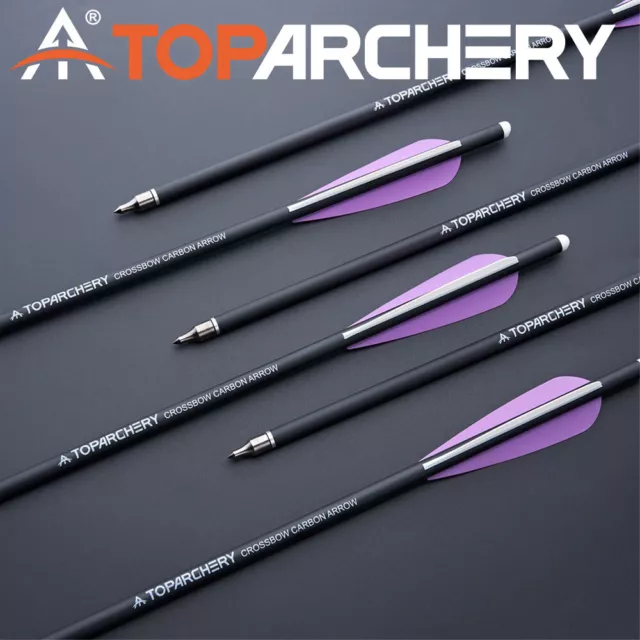 Archery 16" Crossbow Bolts Carbon Arrows OD 8.8MM Crossbow Arrows Hunting-6 PACK