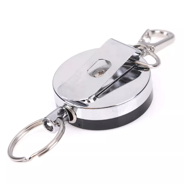 Resilience steel wire rope elastic keychain sporty retractable alarm keychaiEL