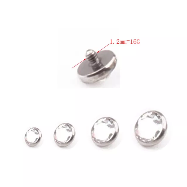 Piercing corporal seguro de acero inoxidable con gemas cz 10 piezas
