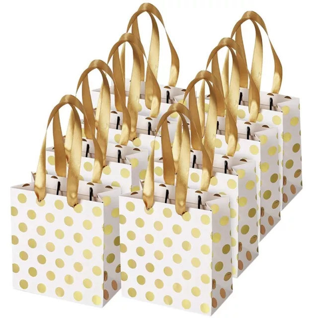 with Ribbon Handles Gold  Gift Bag,for Birtay Weddings4240