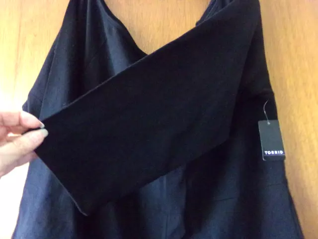 NWT WOMEN'S TORRID Black Long Sleeve Full Length Catsuit/Jumpsuit ...