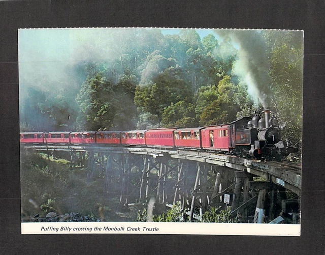 C0292 Australia V Puffing Billy Railway Monbulk Trestle bridge PU NCV postcard