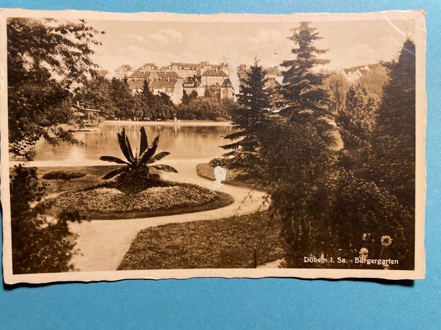 Alte AK von Döbeln in Sachsen, Bürgergarten, Rosswein, Leisnig, gelaufen 1936