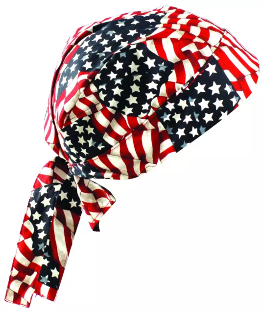 2 PACK OCCUNOMIX TUFF NOUGIES TIE HAT WAVY FLAG Doo Rag Hat - TN5-WAV