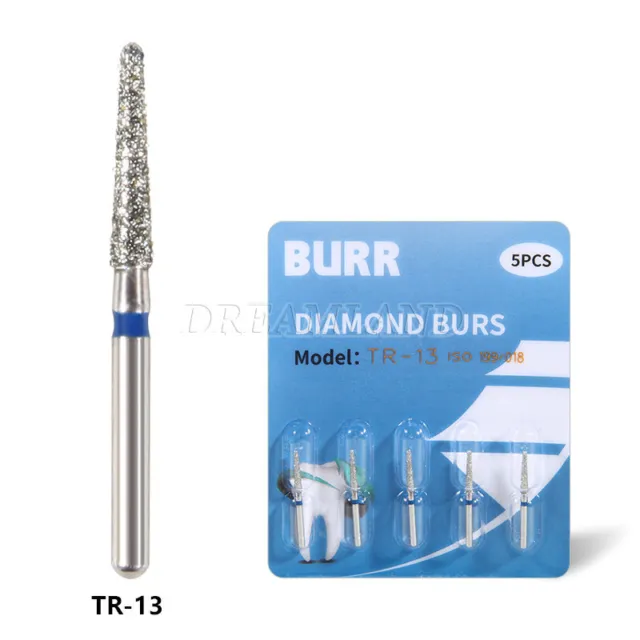 Dental Diamond Burs FG 1.6mm for Fast High Speed Handpiece 5pcs/kit  TR-13
