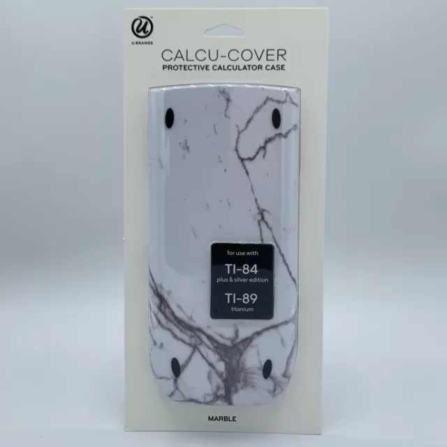 U Brands Calcu-Cover Protective Calculator case Tl-84 Tl-89 Titanium New Marble