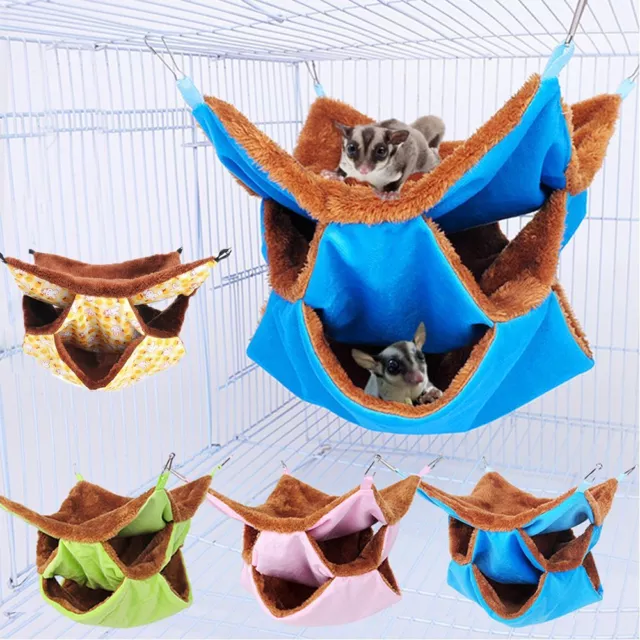 Pet Ferret Rat Squirrel Bird Hamster Hammock Hanging Cage Nest Bed House Toys,