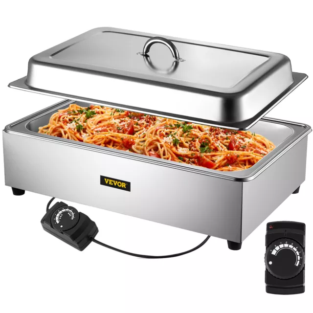 VEVOR Scaldavivande per Buffet 9L in Acciaio Inossidabile da 400W con Coperchio