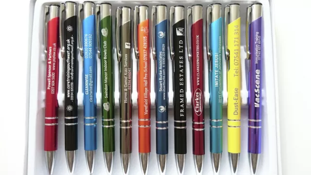 1/50/100/250/500 Personalised Engraved Metal Pens Wholesale Promotional Pen 2