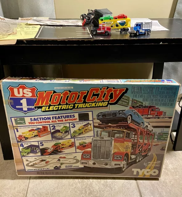 Vintage TYCO  US 1 Motor City Electric Trucking track set in ORIGINAL BOX!
