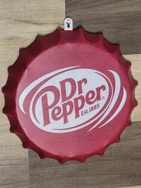 Dr Pepper Est. 1885  Large bottle cap metal  sign  for man cave Bar Decor Soda 3