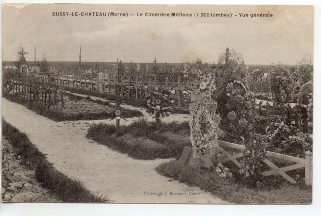 BUSSY LE CHATEAU - Marne - CPA 51 - le cimetiere militaire de 1300 tombes