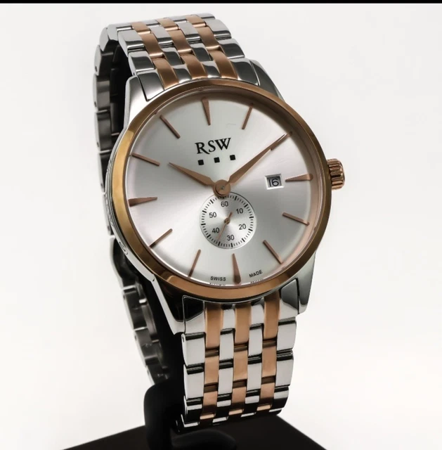 Montre Automatique RSW Romeo RSWA117-SL-9 - Cadran Bleu, Bracelet Cuir - Set Complet Neuf 2021