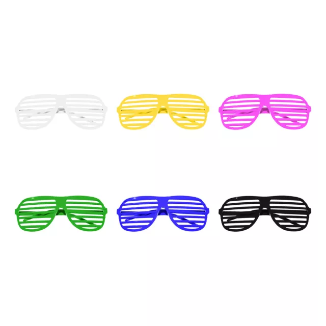 Plastic Fancy Dress Party Shutter Shades Fancy Dress Glasses - Various Colours