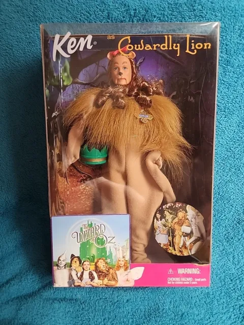 1999 Ken as the Cowardly Lion in The Wizard of Oz Barbie Doll Mattel NIB 25384