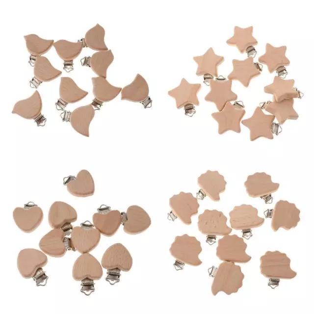 10Pcs Holder Clip Infant Clasps Wooden Baby Children