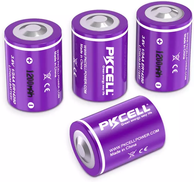 Piles Lithium ER14250 LS14250 1/2AA Batterie 1200Mah 3,6V Pour Capteurs ​Domotiq
