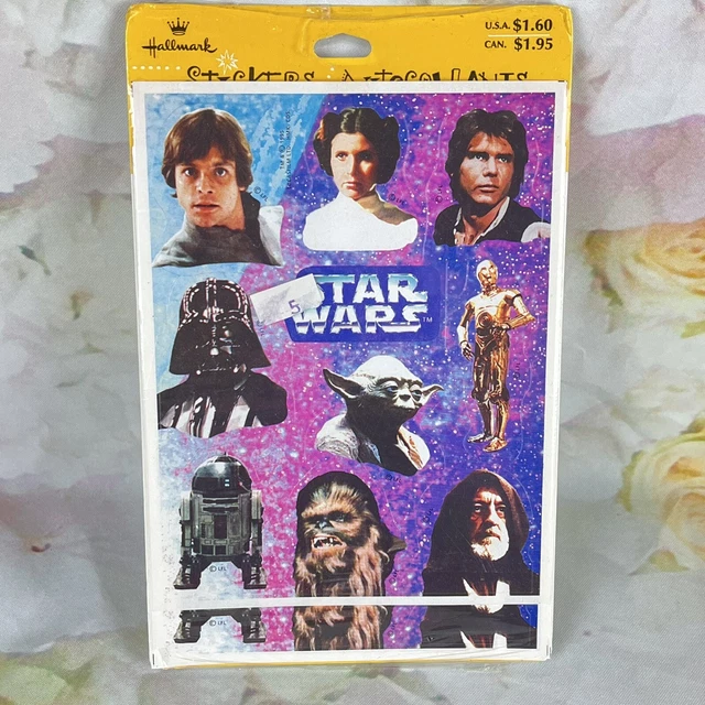 Vintage STAR WARS STICKERS 1995 Hallmark 4 Sheets New Old Stock