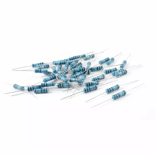 30 Pcs 2W 1% Tolerance 1 Ohm Flameproof Axial Lead Metal Film Resistor