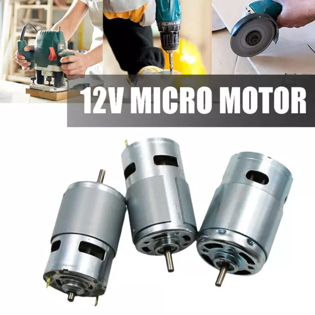 Motore 775/795/895 12 V doppio albero di uscita micromotore cuscinetto a doppia sfera fai da te U5