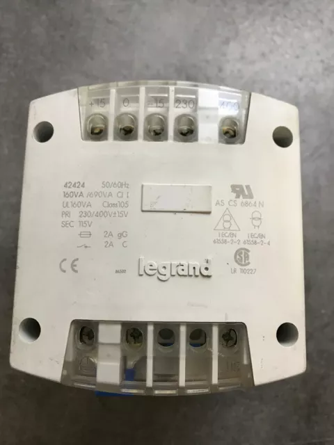 Transformateur de tension LEGRAND, 630 VA - Prim : 380V - Sec : 220V