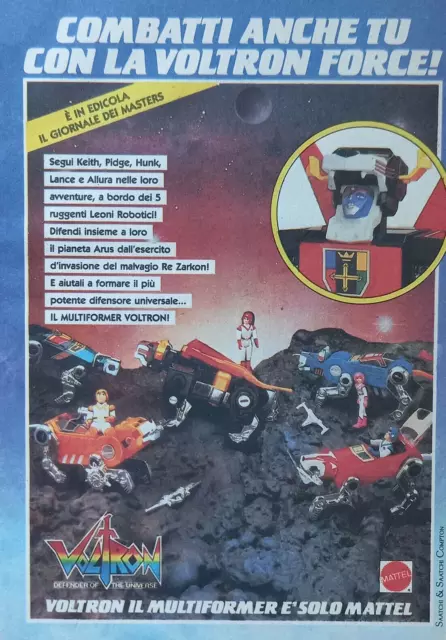 Pubblicità Advertising Werbung Italian Clipping 1986 VOLTRON Force Mattel