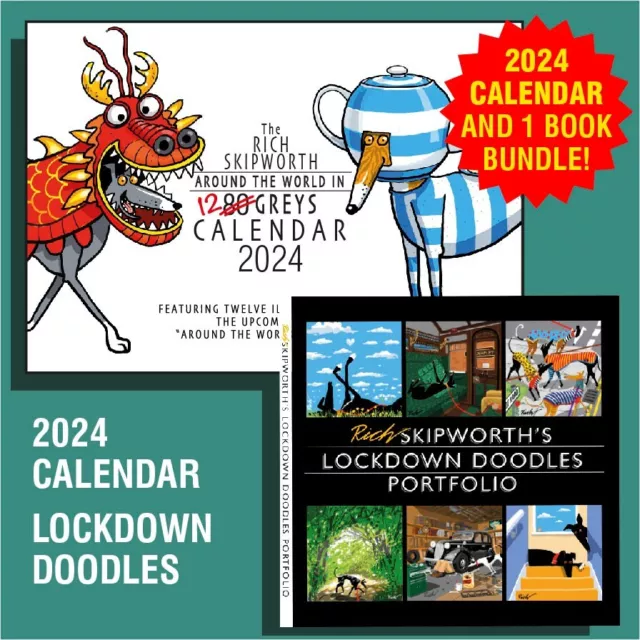 The Rich Skipworth 2024 Calendar & Lockdown Doodles Portfolio Bundle