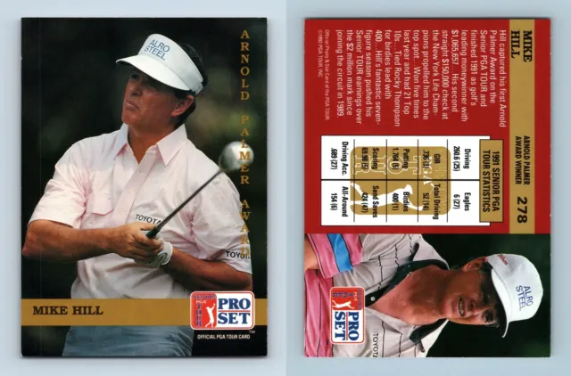 Mike Hill #278 PGA Tour 1992 Pro Set Trading Card