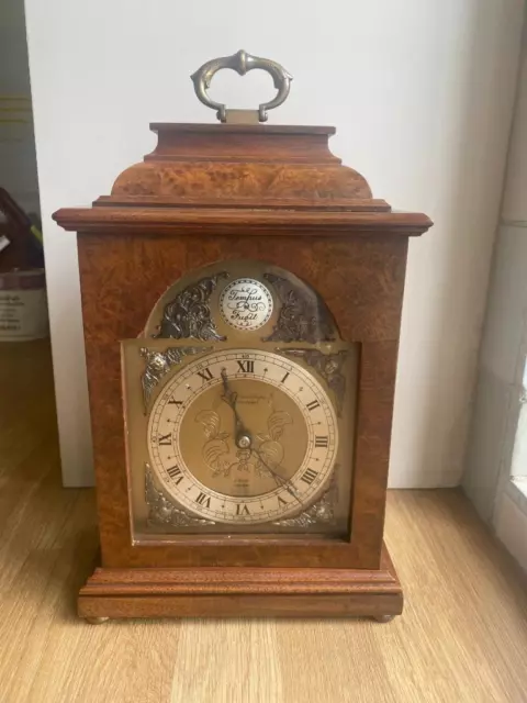 Vintage Burr Walnut Elliott Mantel Clock - Gwo