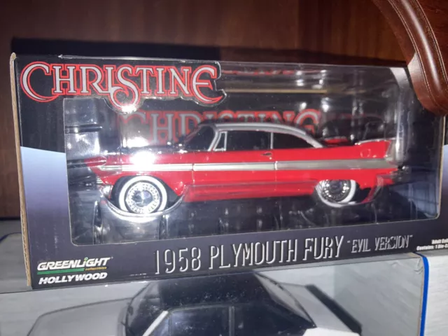 Greenlight 1:24 Christine 1958 Plymouth Fury (Evil Version) Diecast Model