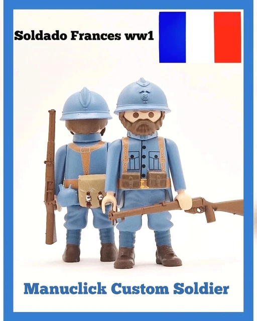 Playmobil Custom Soldier Armes Grenadier (France-1944) Ref-0672