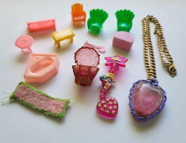 Vintage Polly Pocket Bluebird Locket & Accessories