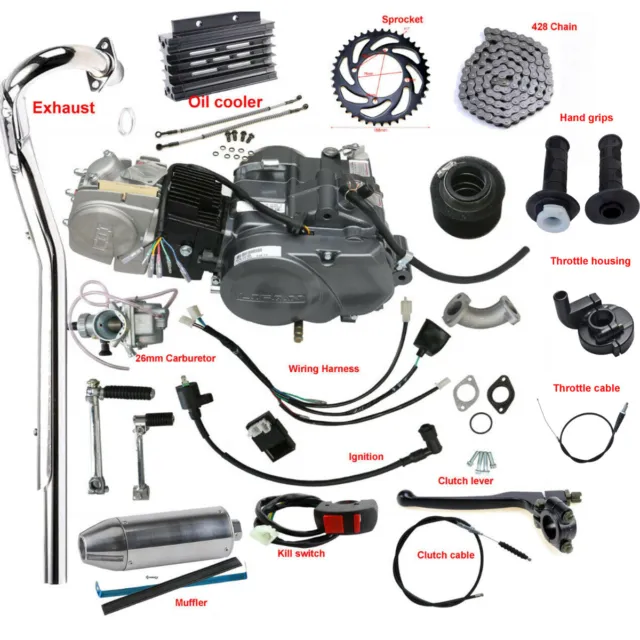 Lifan 140cc Manual Engine Motor Kit For Dirt Pit Bike SSR Coolster 125 CT70 Z50