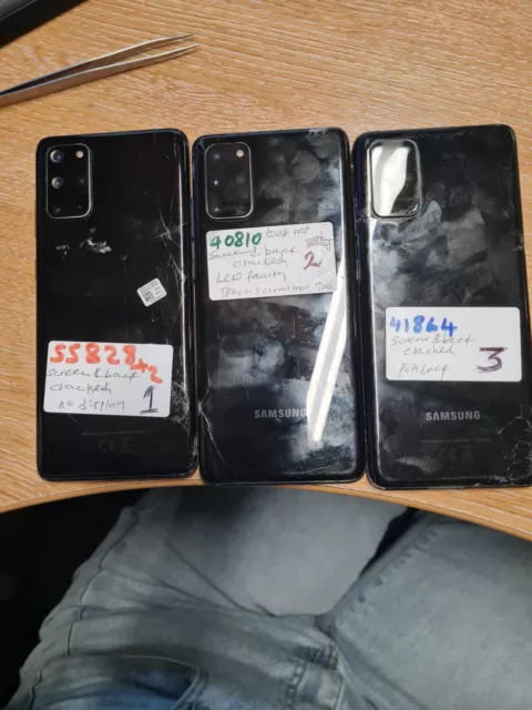 job lot of 3 SAMSUNG GALAXY S20+ 5G ( READ DESCRIPTION) - 55828