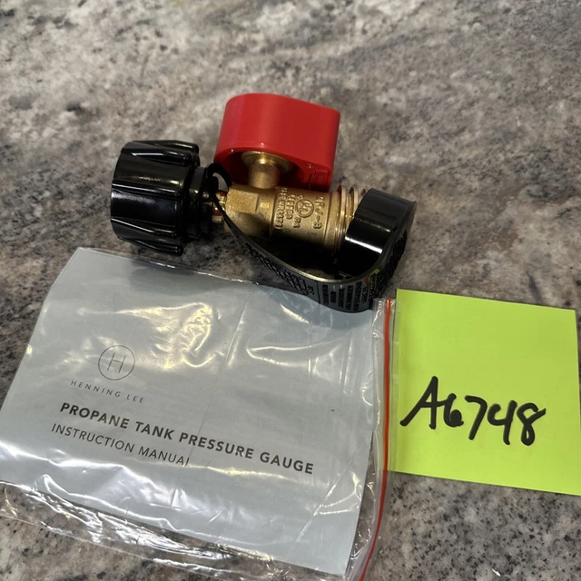 HENNING LEE PROPANE Level Tank Gas Gauge Black red NEW K63192 17.05