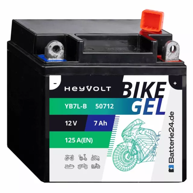 GEL Motorradbatterie 12V 8Ah YB7L-B FB7L-B CB7L-B EB7L-B 50712