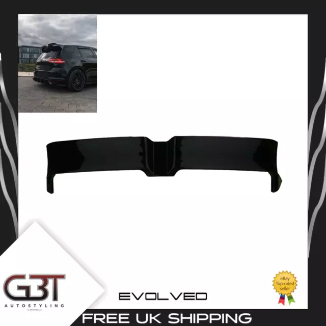 VW Golf R GTD GTI Oettinger Style Rear Gloss Black Boot Spoiler Wing MK7 MK7.5