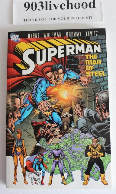 Signed Superman Man Of Steel Vol 4 Tpb Trade Graphic Gn Wolfman Larsen Decarlo