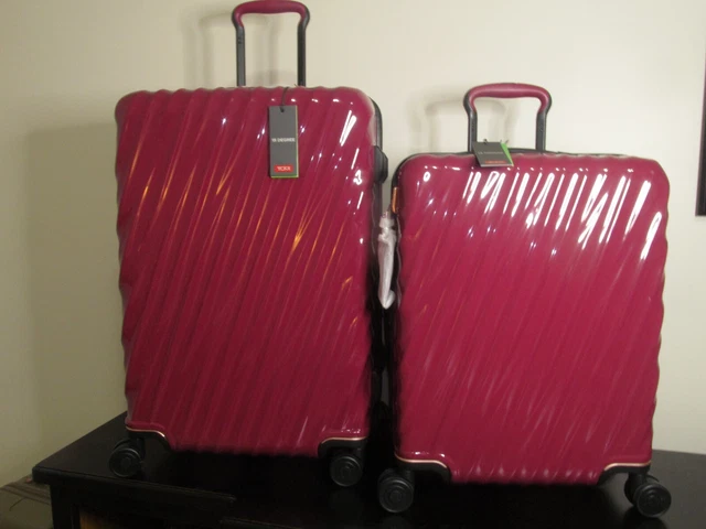 Tumi Luggage Set, 19 Degree Berry Carry on & Check in Spinner, TSA Lock-USB, NWT