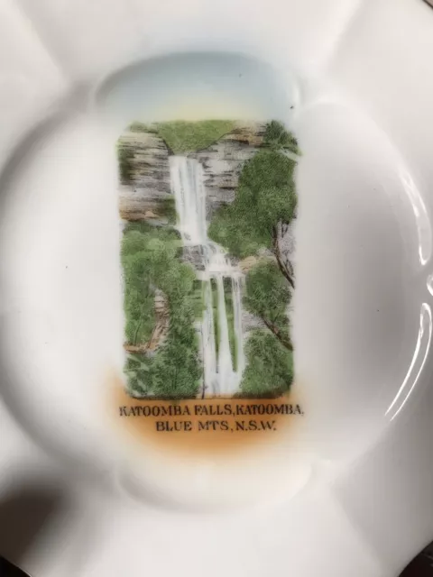 Vintage Royal Scenic China Katoomba Falls Souvenir Plate Made In Czechoslovakia 2