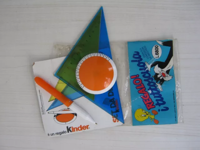 Gadget Kinder Pubblicitario 1991 Tuttoscuola Silvestro Titti Warner Bros Vintage