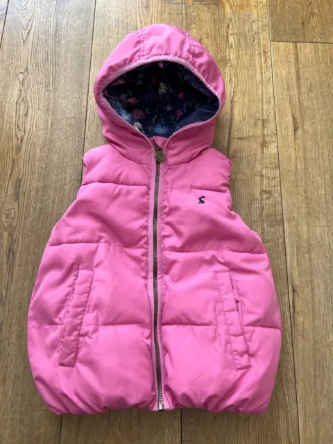 Joules girls pink gilet, age 7 (6-7)