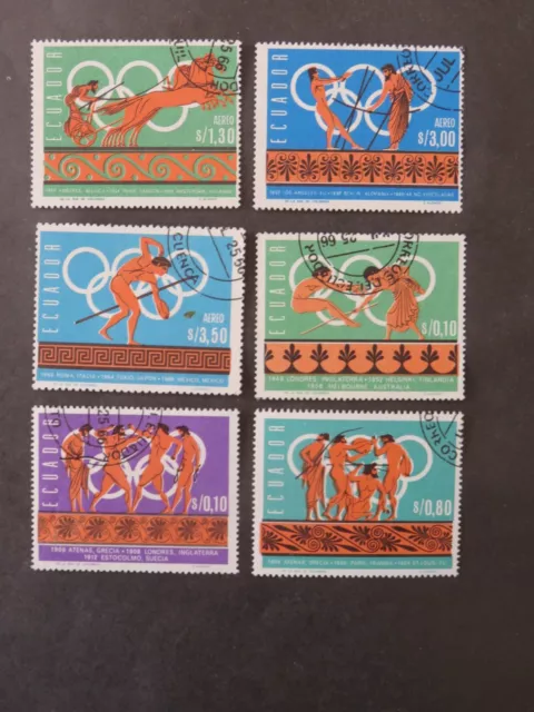 1966 Ecuador Mi-Nr. EC 1262-1267 Komplettsatz gestempelt Olympische Spiele