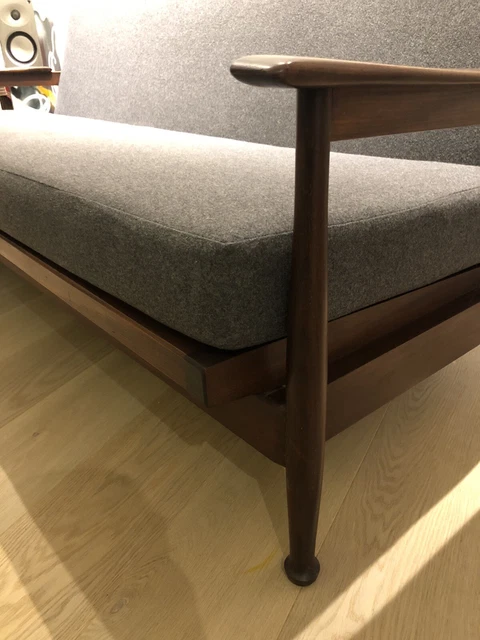 Refurbished Guy Rogers For Heals Afromosia Mid Century Teak Sofa Day Bed 3