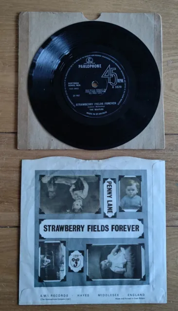 The Beatles   Orig 1967 Uk 45    Strawberry  Fields Forever   Penny Lane