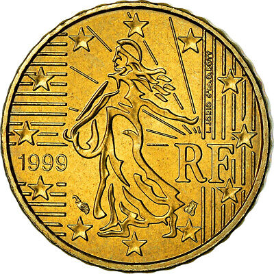 [#773860] France, 10 Euro Cent, 1999, TTB+, Laiton, Gadoury:4., KM:1285