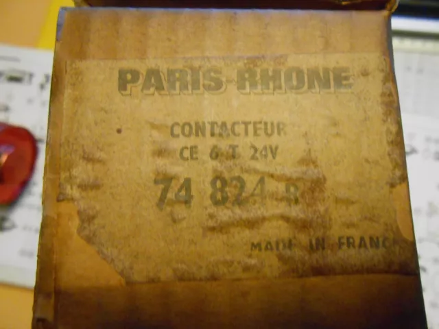 Contacteur solénoïde PARIS RHONE CE6T ( 74824 ) 24 V pièce neuve d'origine. 3