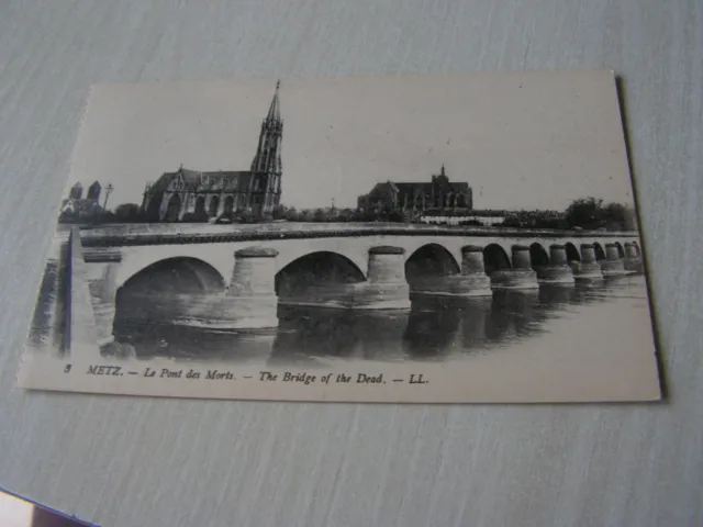 old postcard circa 1930 metz le bridge des morts series ts