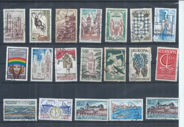 France stamps.  Small used lot - mainly 1940s to 1970s (AL200)